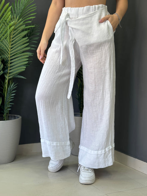 PANTALONI LINO NODO