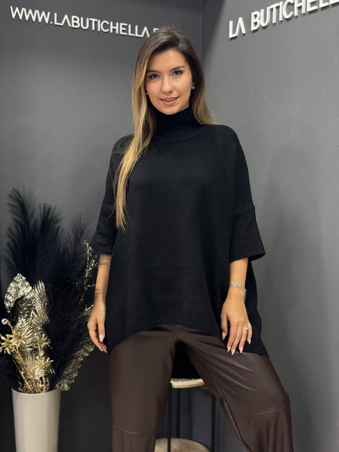 PULOVER ASYM KNIT