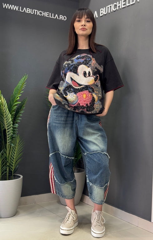 JEANS RED STRIPE DENIM