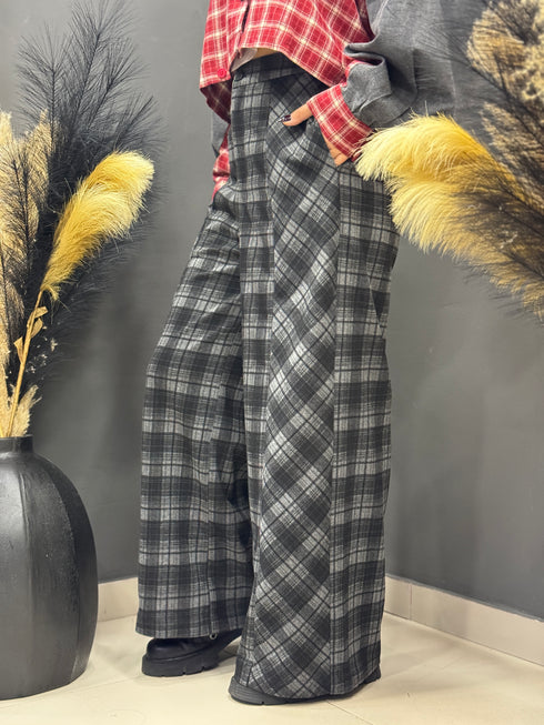 PANTALONI GREY CHECK