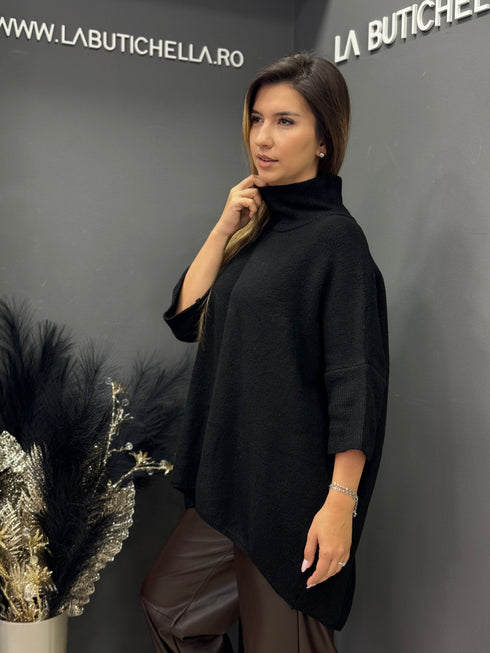 PULOVER ASYM KNIT