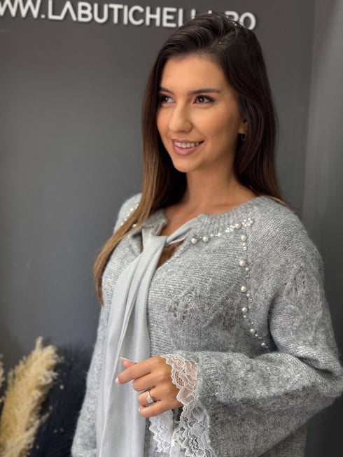 PULOVER PEARL LACE