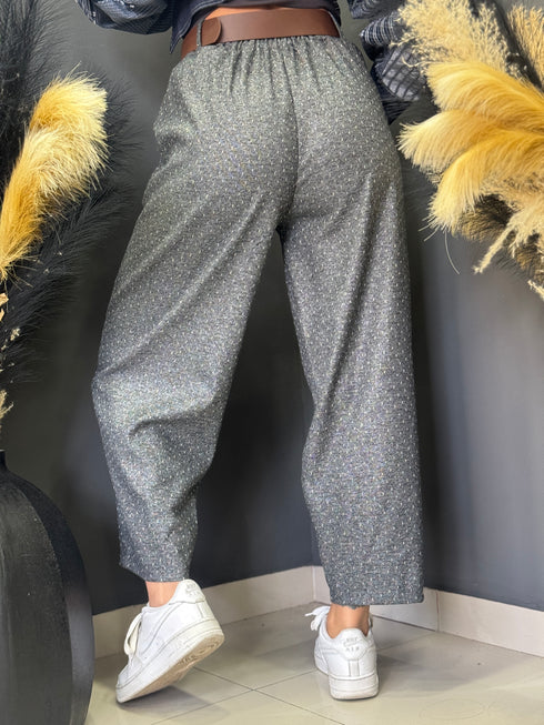 PANTALONI GREY DOTS