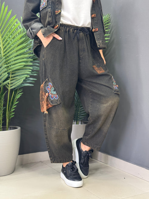 JEANS VINTAGE EMBROIDERY