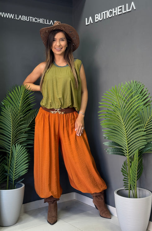 PANTALONI ORANGE FLOW