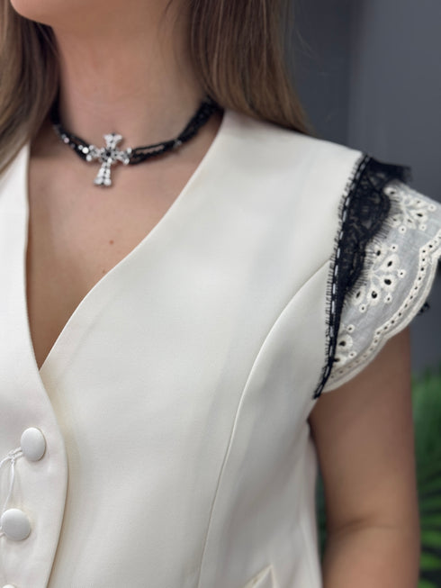 VESTA IVORY BLOOM LACE