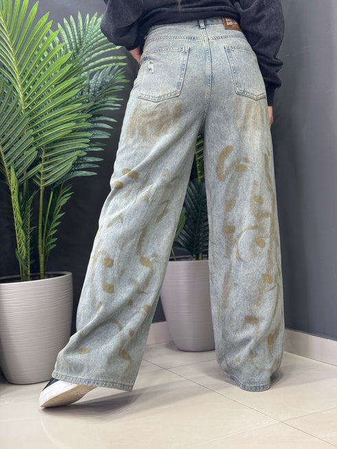 JEANS GLAM BLACK STONES