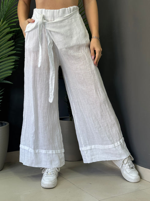 PANTALONI LINO NODO