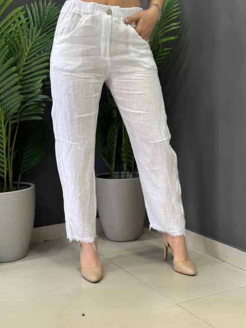 PANTALONI PURE LINEN