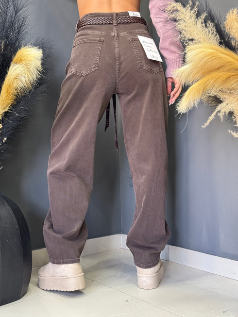JEANS CIOCCOLATO ROSE