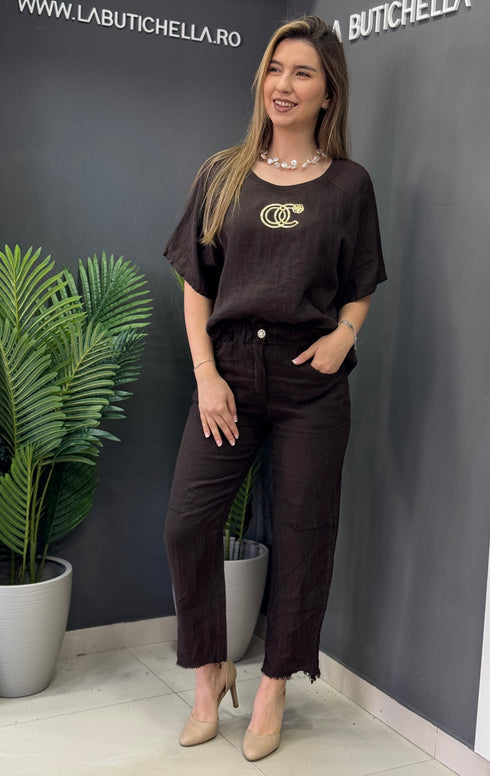 PANTALONI PURE LINEN