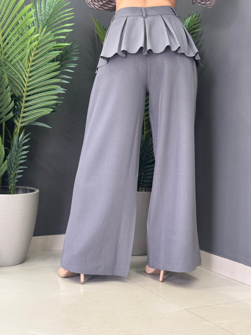 PANTALONI GREY FLARED
