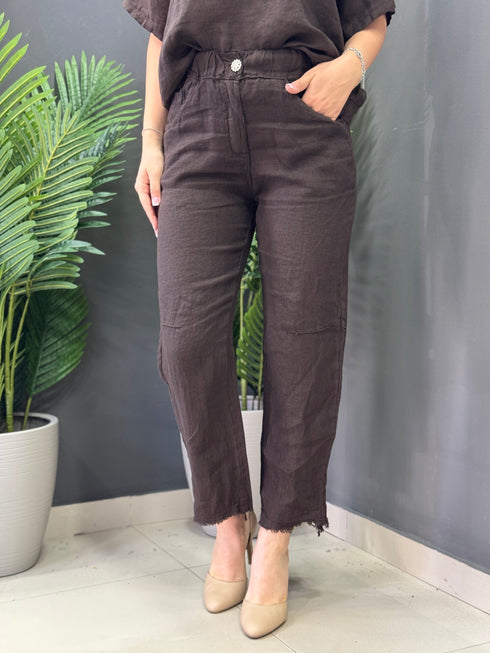 PANTALONI PURE LINEN