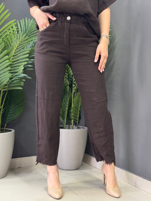 PANTALONI PURE LINEN