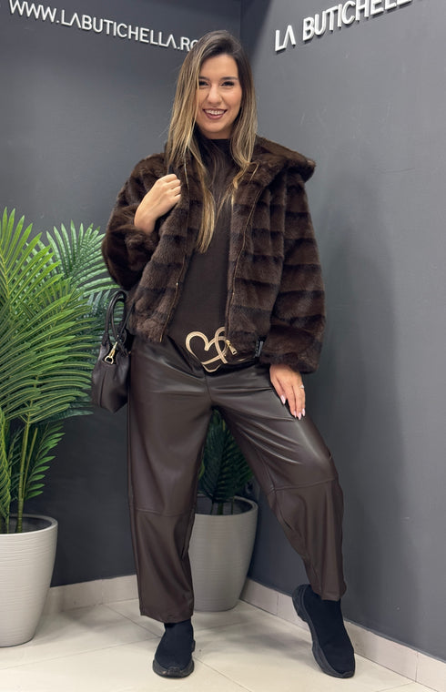 PANTALONI COZY LEATHER