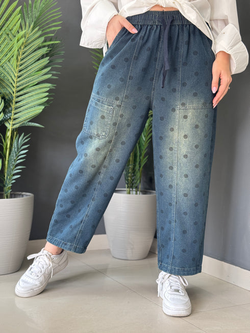 JEANS BLOOM PRINT