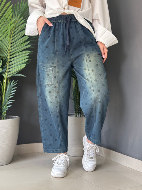 JEANS BLOOM PRINT