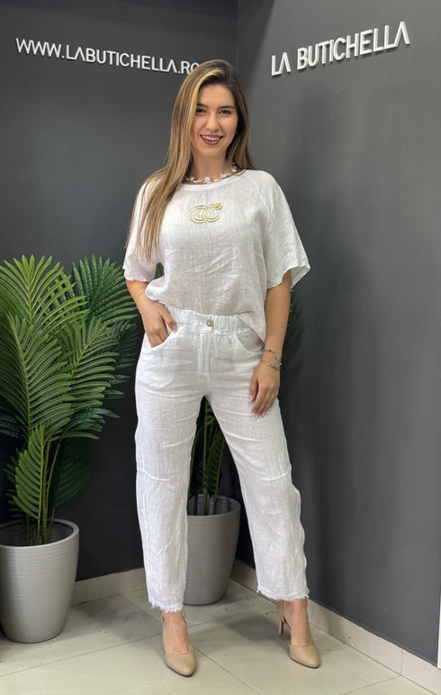 PANTALONI PURE LINEN